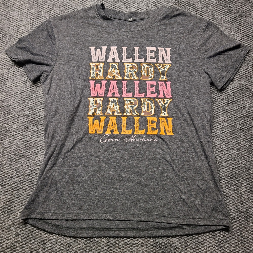 Morgan Wallen Hardy Goin Nowhere Graphic Tee Shirt Gray Womens Medium